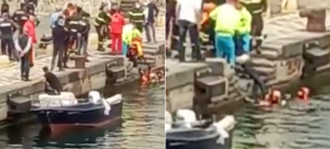 Cade con l'auto in mare a Portici
