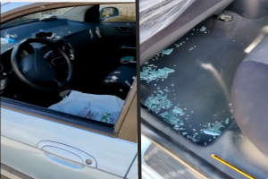 Parcheggiatore abusivo distrugge finestrini