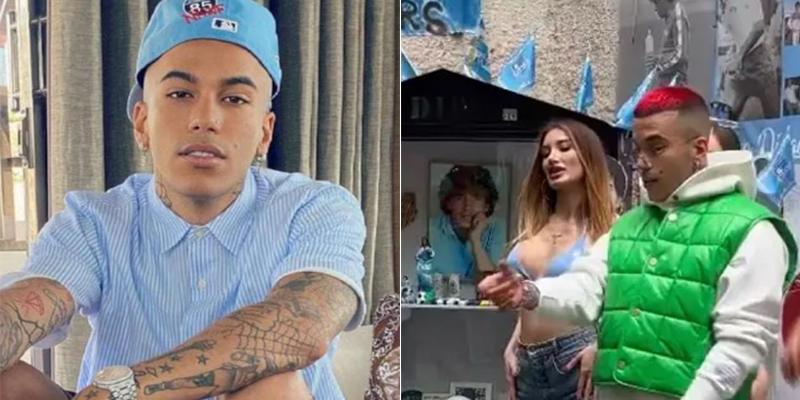 sfera ebbasta videoclip murale maradona