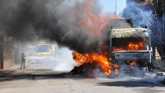 camion fiamme