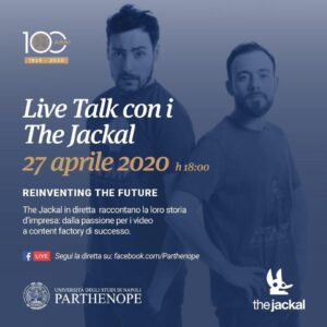 Università Parthenope, i "The Jackal" saranno ospiti nella 'piazza virtuale' dell'Ateneo