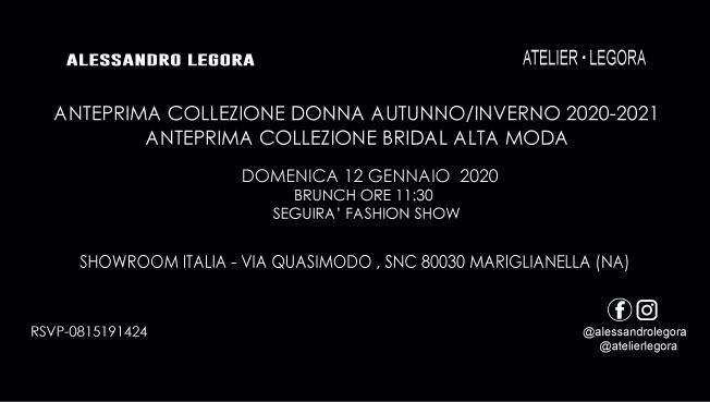 'Fashion Brunc' targato Alessandro Logora: presentazione della collezione fall 7 winter 2020-2021