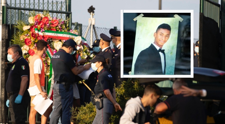 Lacrime e dolore all'arrivo della bara, il gesto della madre di Willy che ha commosso tutti