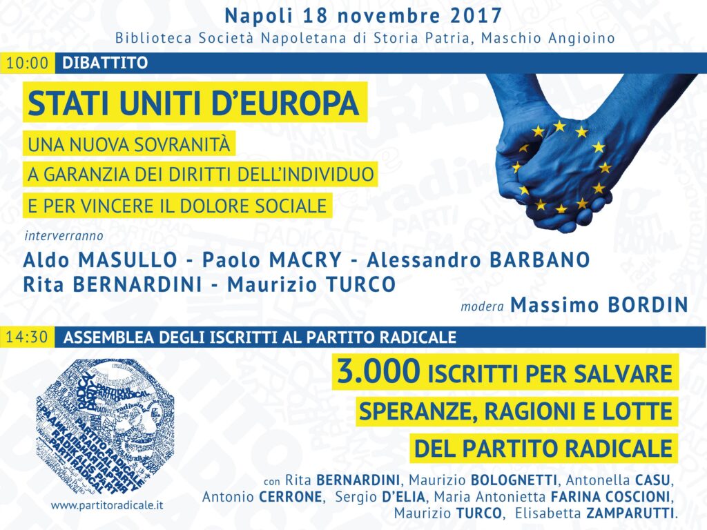 3.000 iscritti per salvare il Partito Radicale, a Napoli dibattito e assemblea