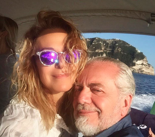 Barbara D'Urso e Aurelio De Laurentiis in barca assieme