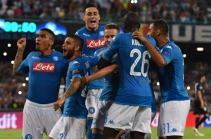 Il Napoli batte il Nizza 2-0, grande festa allo stadio San Paolo per la vittoria