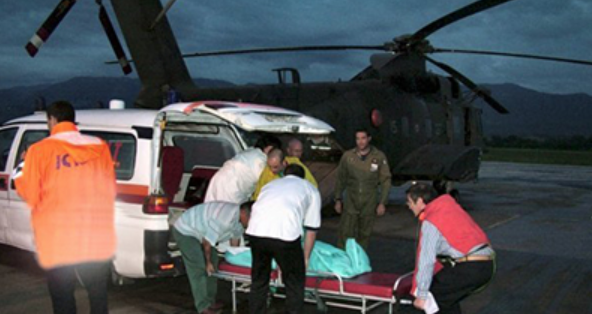 Donna salvata grazie ad un volo notturno da Procida a Napoli