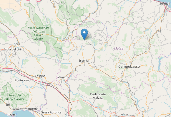 Scossa di terremoto vicino Isernia, magnitudo 2.7: avvertita anche in Campania