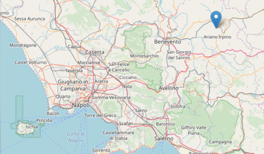 Terremoto in Irpinia, scossa di magnitudo 2.3 a Montecalvo