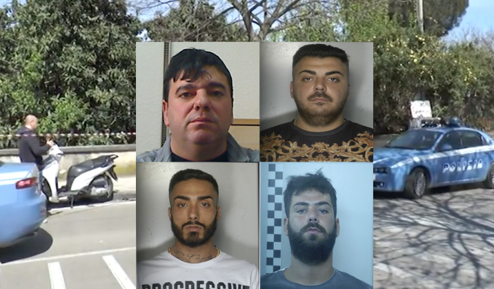 Omicidio Balestrieri: in alto da sinistra Lorenzo Carillo e Giuseppe Foglia. In basso da sinistra Emanuele Bracale e Salvatore Marfella