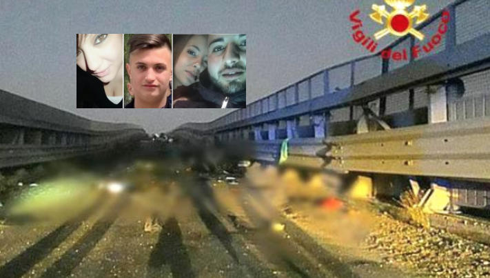 Catania, incidente fa strage sulla statale: morti 4 giovani