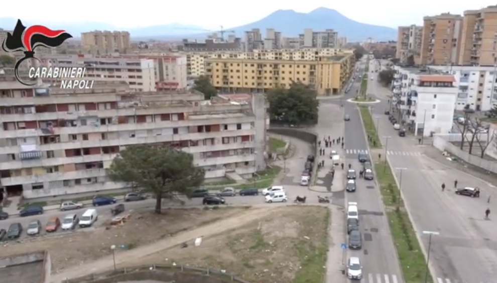 Le immagini girate da un dronde dei carabinieri