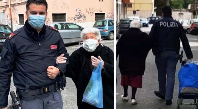 Rosa, 91 anni e la fatica di trasportare la spesa: l'aiuto della Polizia