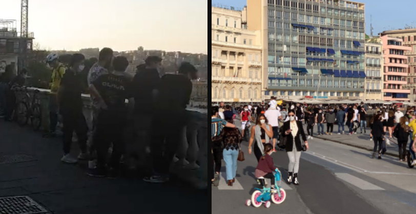 Fase2, dal Vomero al lungomare troppi assembramenti e poche mascherine