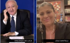 Santelli ringrazia De Luca: "Mi ha aiutato a processare 200 tamponi"