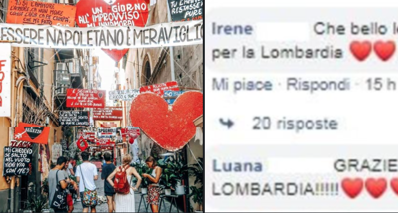 Covid, dal Sud tutto l'affetto per la Lombardia: "Forza, ce la farete"