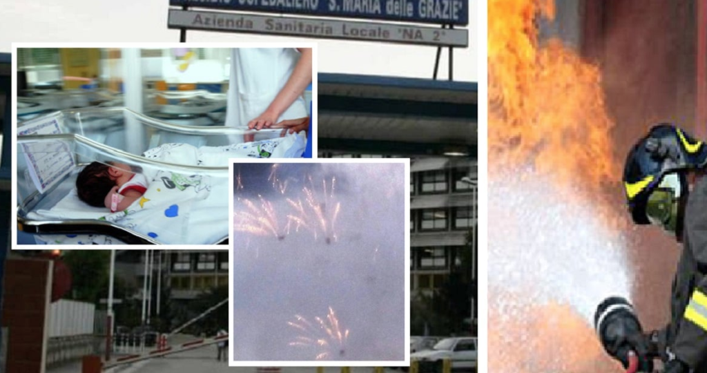 Pozzuoli, fuochi d'artificio per festeggiare una nascita: scoppia un incendio in ospedale