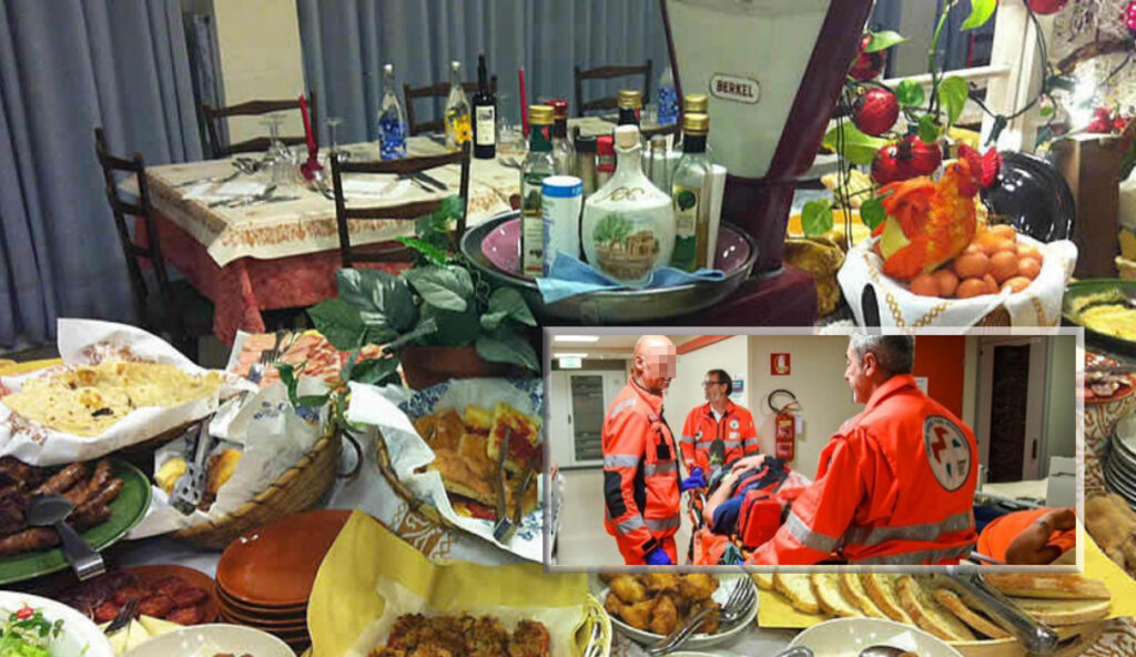 Cena finisce male in provincia, un morto e trenta persone colpite da un malore