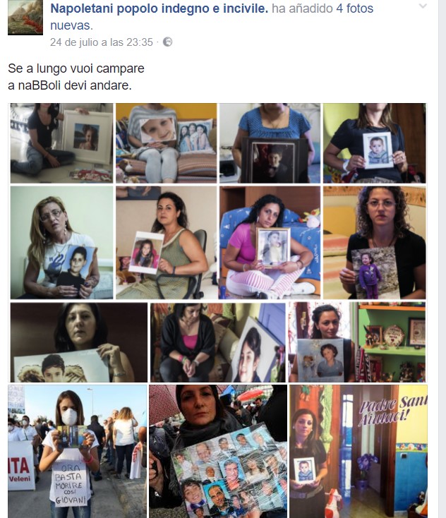 Pagina della vergogna su Napoli, insulti alla città e alle vittime della Terra dei Fuochi