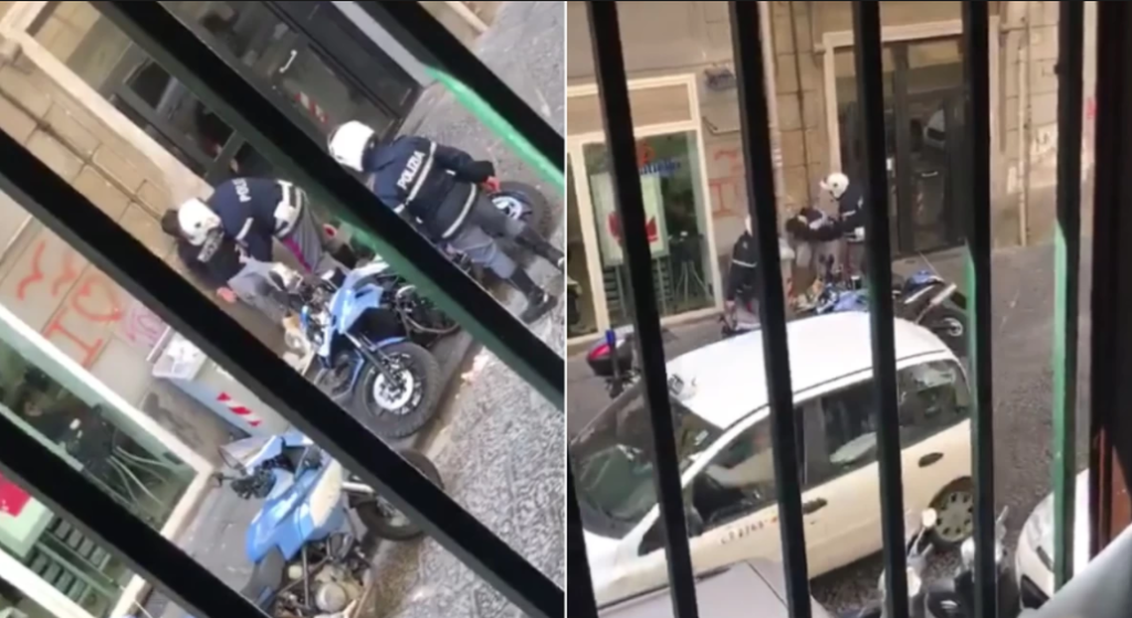 video poliziotti violenti