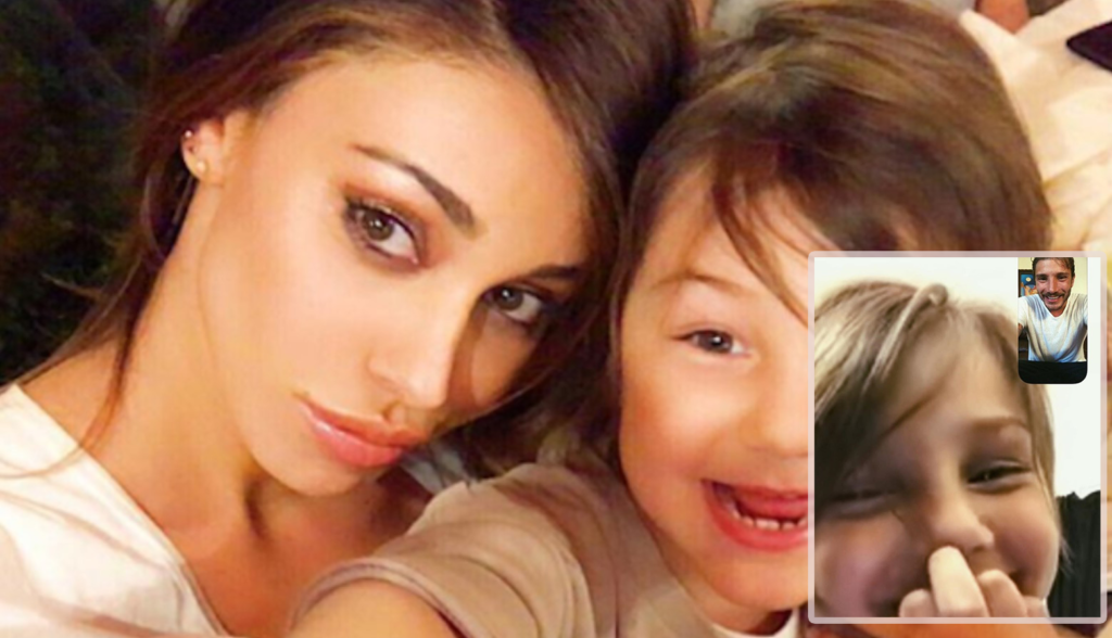 Il messaggio d'amore di Belen Rodriguez per Santiago, la risposta di Stefano è immediata