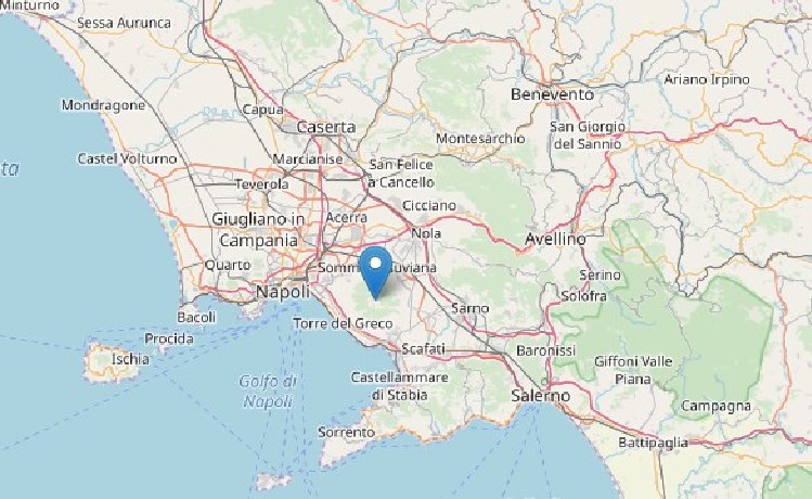 Terremoto di magnitudo 2.3 alle pendici del Vesuvio