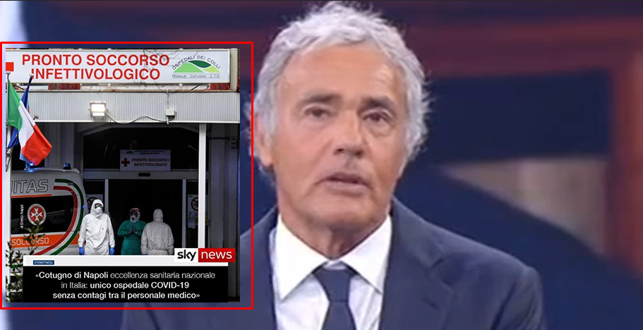 Massimo Giletti elogia il Cotugno di Napoli: "E' un'eccellenza, altri ospedali hanno commesso degli errori"