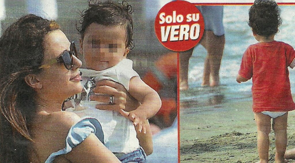 Serena Rossi in versione madre, dopo i successi in spiaggia con Davide e loro figlio