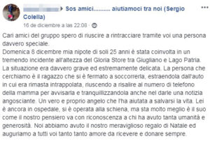 Appello nel Napoletano, salva la nipote in un incidente: "Aiutatemi a cercare quest'angelo"