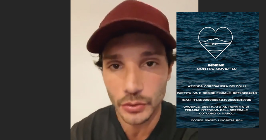 Stefano De Martino scende in campo per aiutare l'ospedale Cotugno: raccolta fondi