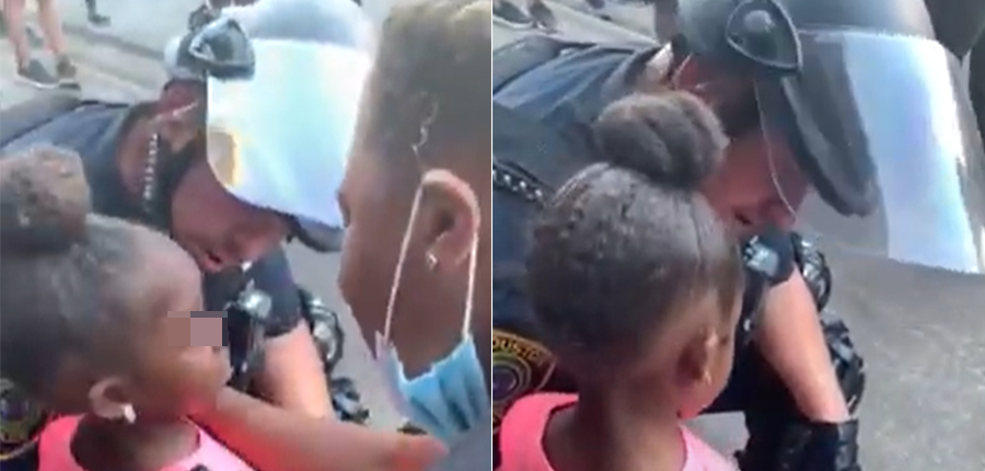 Proteste in America, bambina impaurita chiede al poliziotto: "Ci sparerai". Il video che ha commosso il mondo