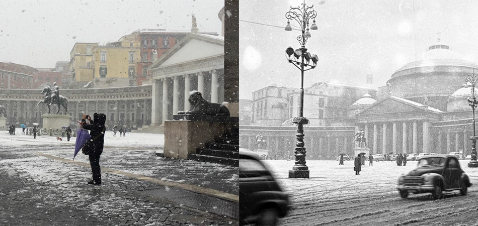 L'ultima nevicata storica a Napoli, non accadeva da 62 anni