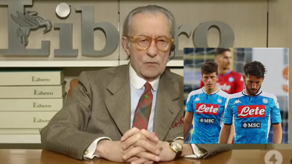 Vittorio Feltri contro il Napoli, dopo la sconfitta con l'Atalanta arriva il tweet al vetriolo