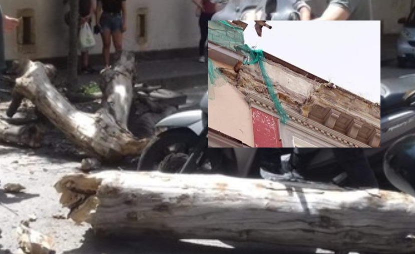Alberi e cornicioni "killer", Napoli cade a pezzi: i cittadini dicono basta