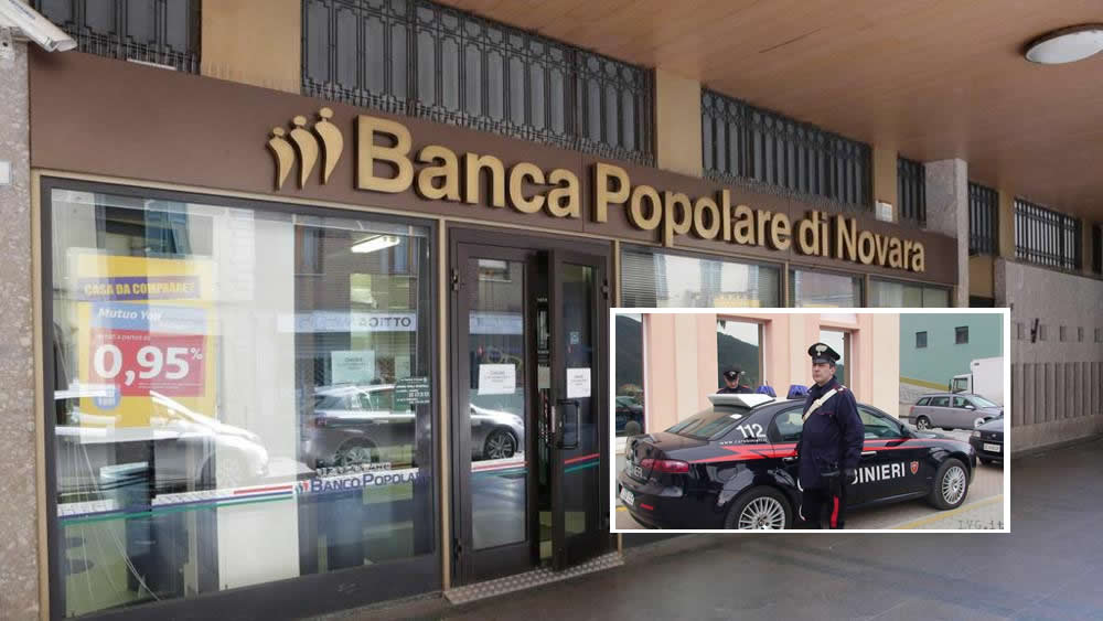 Pozzuoli, rapina da 50mila euro in banca