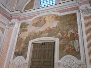 Basilica di San Giovanni Maggiore: bucano affresco con un trapano