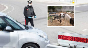 Coronavirus, in giro ad Ercolano a bordo di un calesse: fermato dai carabinieri