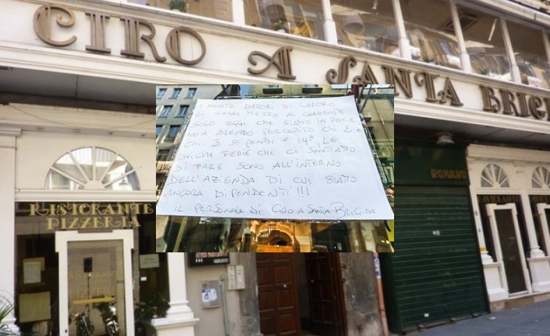 Napoli, chiude 'Ciro a Santa Brigida': società in liquidazione