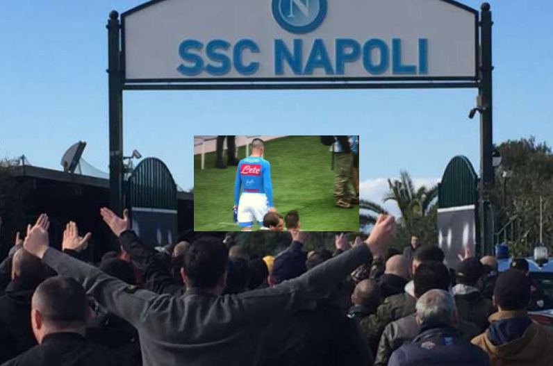 Gli ultrà della Curva A a Castelvolturno: "Scusa Callejon"