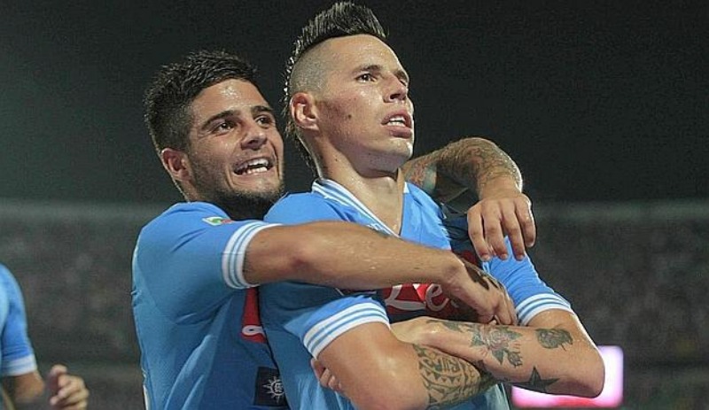 Hamsik-Insigne, inizio pazzesco del Napoli: 2 a 0 a Bologna