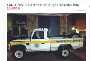 I "Falchi del Sud" mettono in vendita il pick up: senza convenzioni, niente fondi