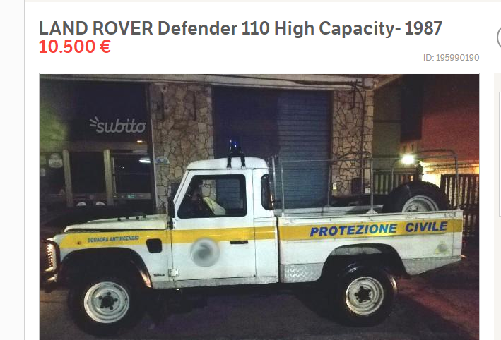 I "Falchi del Sud" mettono in vendita il pick up: senza convenzioni, niente fondi