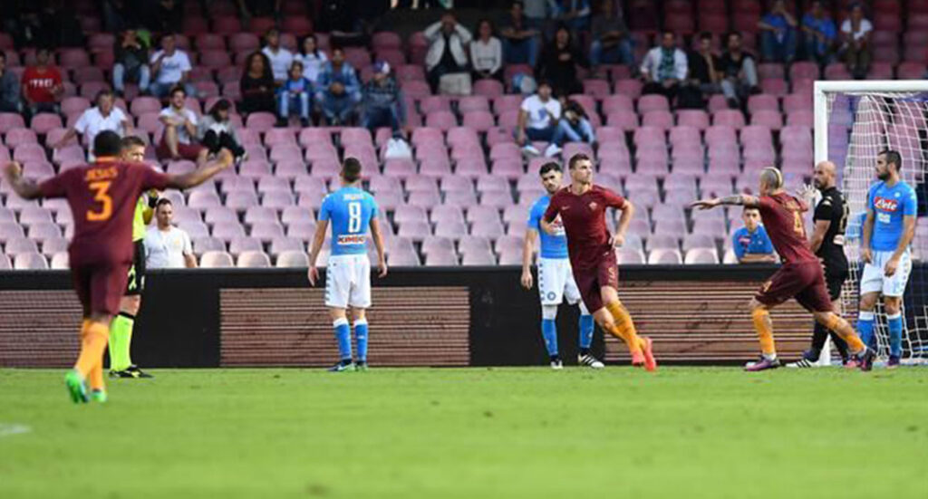 Il Napoli degli errori che ha gettato la spugna contro una Roma mediocre