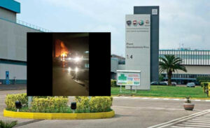 Pmogliano, incendio alla fabbrica FCA: in fiamme il magazzino