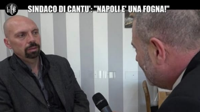 Le Iene a Cantù, Giulio Golia intervista il sindaco: "Napoli è sporca e criminale"