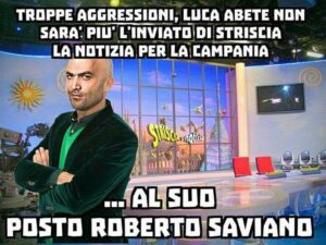 "Luca Abete non sarà più l'inviato di Striscia, al suo posto Roberto Saviano"
