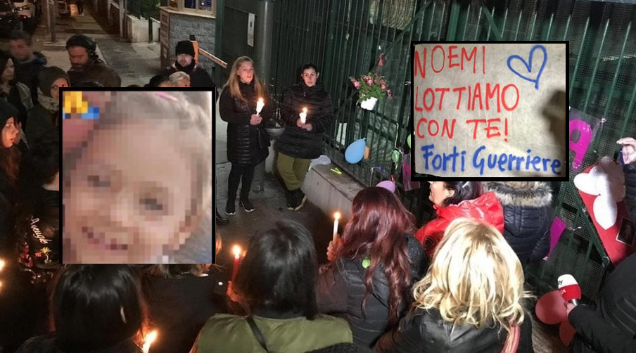 L'affetto per Noemi, le mamme di Napoli pregano per la bimba