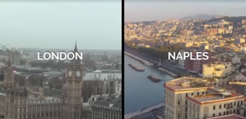 Napoli contro Londra, il video che premia la città partenopea