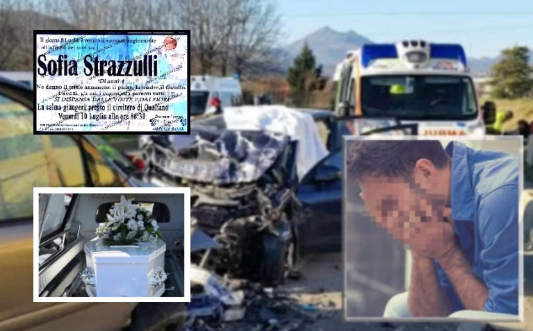 Nessun ultimo saluto per Sofia, la decisione dei genitori della bimba morta in un incidente