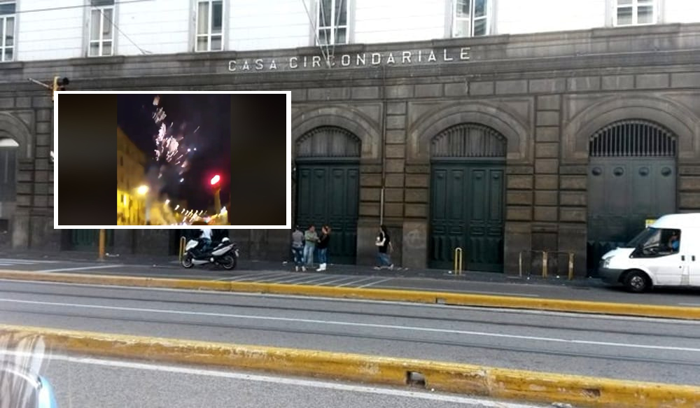 Carcere e fuochi d'artificio, batterie e botti per l'uscita dei detenuti